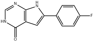 4H-Pyrrolo[2,3-d]pyrimidin-4-one, 6-(4-fluorophenyl)-3,7-dihydro- Struktur