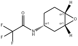 rel-2,2,2-Trifluoro-N-(1R,3R,6S)-7-oxabicyclo[4.1.0]hept-3-ylacetamide Struktur