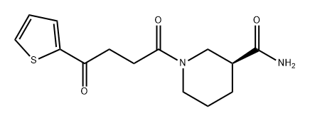 3-Piperidinecarboxamide, 1-[1,4-dioxo-4-(2-thienyl)butyl]-, (3S)- Struktur