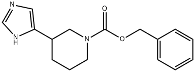 1-Piperidinecarboxylic acid, 3-(1H-imidazol-5-yl)-, phenylmethyl ester Struktur