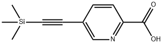 2-Pyridinecarboxylic acid, 5-[2-(trimethylsilyl)ethynyl]- Struktur