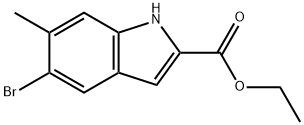 1H-Indole-2-carboxylic acid, 5-bromo-6-methyl-, ethyl ester Struktur