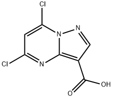 Pyrazolo[1,5-a]pyrimidine-3-carboxylic acid, 5,7-dichloro- Struktur