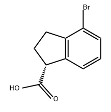 1H-Indene-1-carboxylic acid, 4-bromo-2,3-dihydro-, (1R)- Struktur