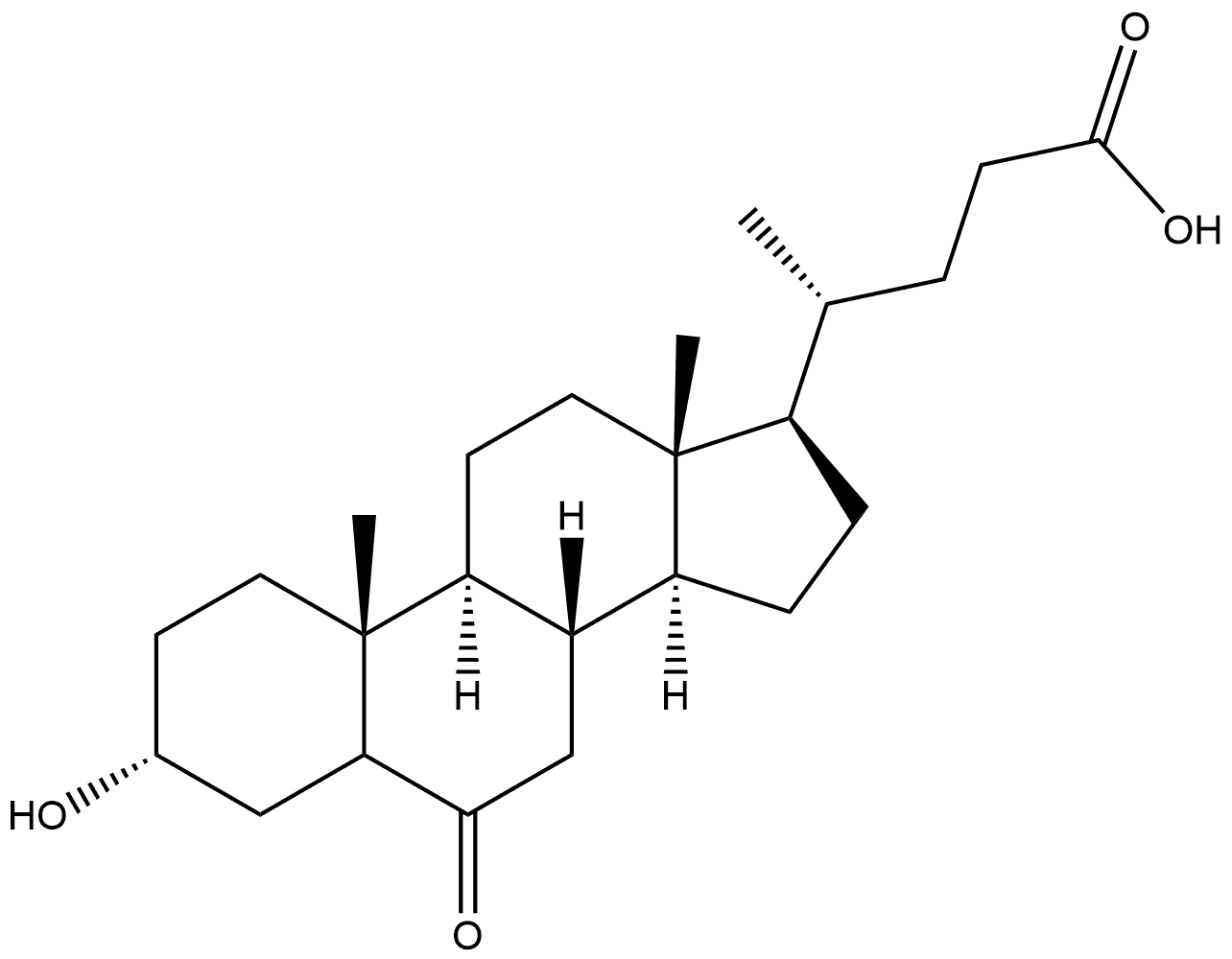 3α-hydroxy-6- ketocholanic acid Struktur