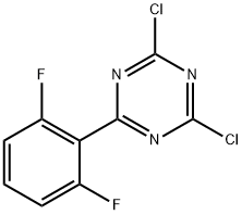 2,4-Dichloro-6-(2,6-difluorophenyl)-1,3,5-triazine Struktur