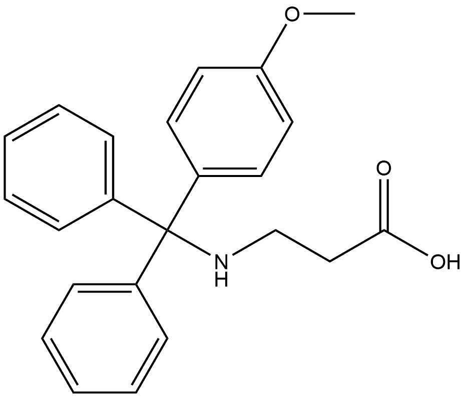 β-Alanine, N-[(4-methoxyphenyl)diphenylmethyl]- Structure