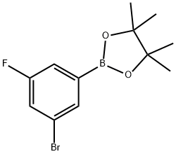 1,3,2-Dioxaborolane, 2-(3-bromo-5-fluorophenyl)-4,4,5,5-tetramethyl- Struktur