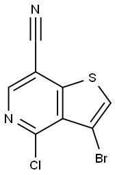 Thieno[3,2-c]pyridine-7-carbonitrile, 3-bromo-4-chloro- Struktur