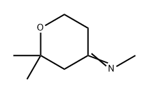 Methanamine, N-(tetrahydro-2,2-dimethyl-4H-pyran-4-ylidene)- Struktur