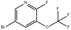 Pyridine, 5-bromo-2-fluoro-3-(trifluoromethoxy)- Struktur