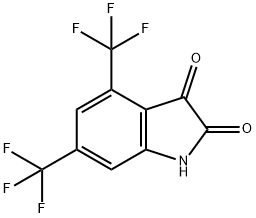 1H-Indole-2,3-dione, 4,6-bis(trifluoromethyl)- Struktur