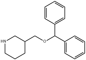 3-((Diphenylmethoxy)methylpiperidine Struktur