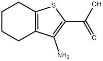 Benzo[b]thiophene-2-carboxylic acid, 3-amino-4,5,6,7-tetrahydro- Struktur