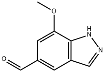 1H-Indazole-5-carboxaldehyde, 7-methoxy- Struktur