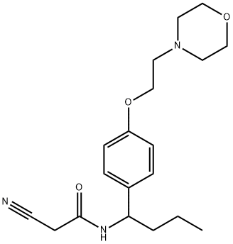 Acetamide, 2-cyano-N-[1-[4-[2-(4-morpholinyl)ethoxy]phenyl]butyl]- Struktur