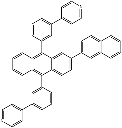 Pyridine, 4,4'-[[2-(2-naphthalenyl)-9,10-anthracenediyl]di-3,1-phenylene]bis- Struktur