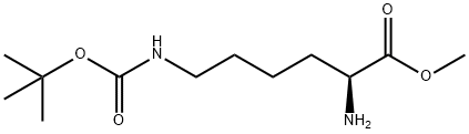 Lysine, N6-[(1,1-dimethylethoxy)carbonyl]-, methyl ester Struktur