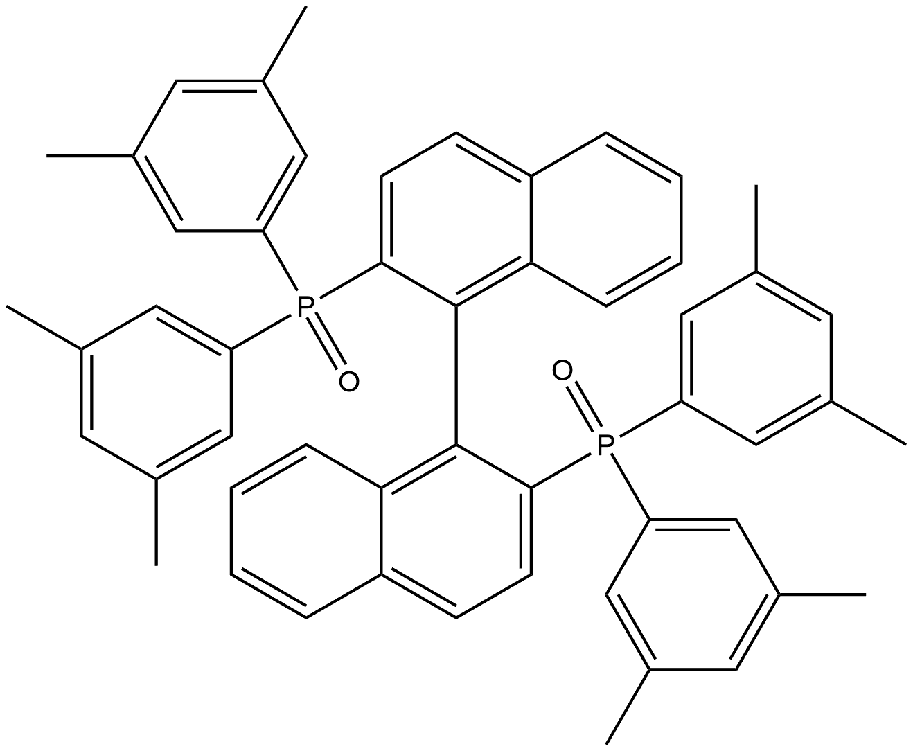 Phosphine oxide, [1,1'-binaphthalene]-2,2'-diylbis[bis(3,5-dimethylphenyl)-, (+)- (9CI) Struktur