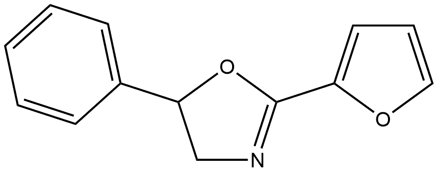 2-(furan-2-yl)-5-phenyl-4,5-dihydrooxazole Struktur