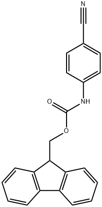 9H-Fluoren-9-ylmethyl N-(4-cyanophenyl)carbamate Struktur