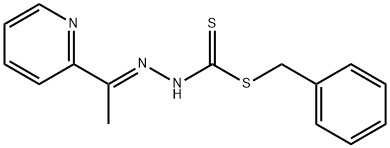 Phenylmethyl (2E)-2-[1-(2-pyridinyl)ethylidene]hydrazinecarbodithioate Struktur