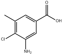 3-Amino-4-chloro-5-methyl-benzoic acid Struktur