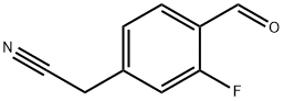 Benzeneacetonitrile, 3-fluoro-4-formyl- Struktur