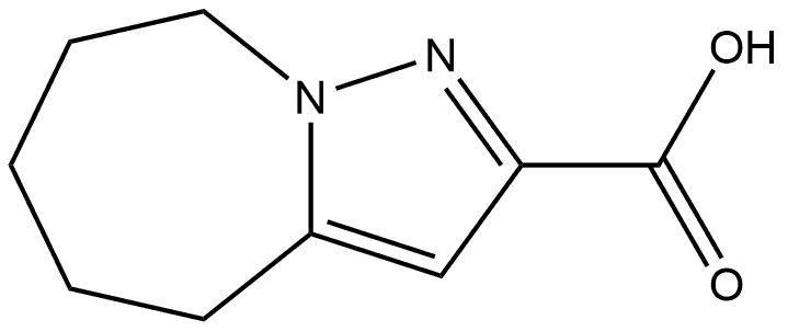 5,6,7,8-tetrahydro-4H-pyrazolo[1,5-a]azepine-2-carboxylic acid Struktur