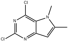 2,4-dichloro-5,6-dimethyl-5H-pyrrolo[3,2-d]pyrimid ine Struktur