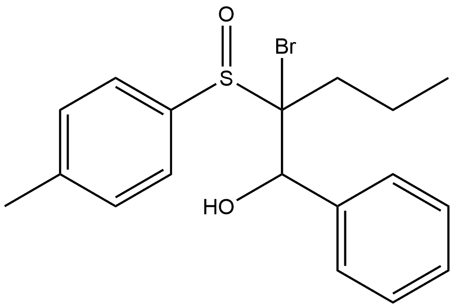 Benzenemethanol, α-[1-bromo-1-[(4-methylphenyl)sulfinyl]butyl]- Struktur