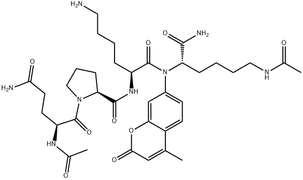 Ac-QPKK(Ac)-AMC Struktur