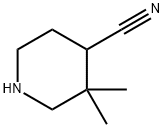 4-Piperidinecarbonitrile, 3,3-dimethyl- Struktur