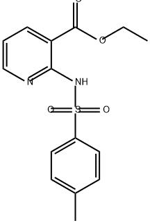 3-Pyridinecarboxylic acid, 2-[[(4-methylphenyl)sulfonyl]amino]-, ethyl ester Struktur