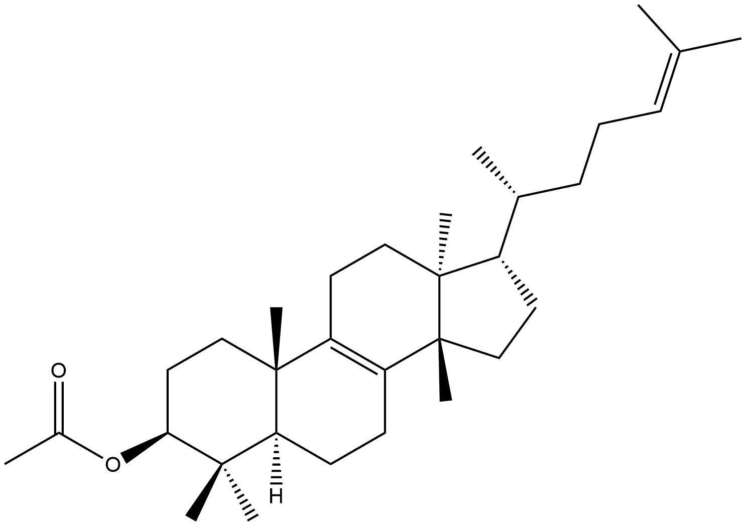 Euphol Acetate Struktur