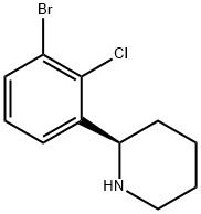 2-(3-bromo-2-chlorophenyl)piperidine Struktur