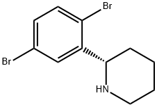 (2S)-2-(2,5-dibromophenyl)piperidine Struktur