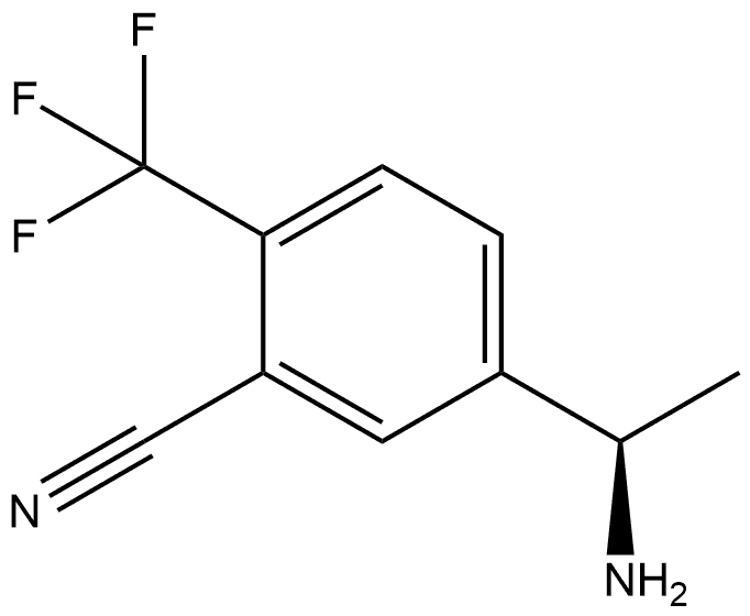 (R)-5-(1-aminoethyl)-2-(trifluoromethyl)benzonitrile Struktur