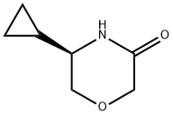 (5R)-5-Cyclopropyl-3-morpholinone Struktur