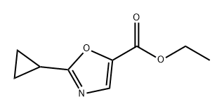 5-Oxazolecarboxylic acid, 2-cyclopropyl-, ethyl ester Struktur