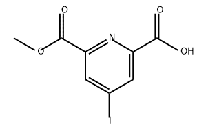 2,6-Pyridinedicarboxylic acid, 4-iodo-, 2-methyl ester Struktur