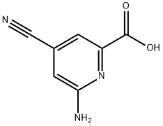 2-Pyridinecarboxylic acid, 6-amino-4-cyano- Struktur