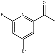 Ethanone, 1-(4-bromo-6-fluoro-2-pyridinyl)- Struktur