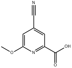 2-Pyridinecarboxylic acid, 4-cyano-6-methoxy- Struktur