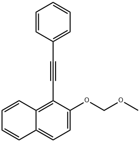 Naphthalene, 2-(methoxymethoxy)-1-(2-phenylethynyl)- Struktur