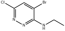 3-Pyridazinamine, 4-bromo-6-chloro-N-ethyl- Struktur