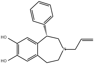 1H-3-Benzazepine-7,8-diol, 2,3,4,5-tetrahydro-1-phenyl-3-(2-propenyl)-, (S)- (9CI) Struktur