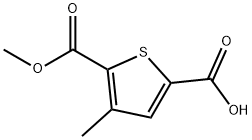 5-(methoxycarbonyl)-4-methylthiophene-2-carboxylic acid Struktur