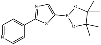 Pyridine, 4-[5-(4,4,5,5-tetramethyl-1,3,2-dioxaborolan-2-yl)-2-thiazolyl]- Struktur