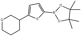 5-(Tetrahydropyran-3-yl)thiophene-2-boronic acid pinacol ester Struktur